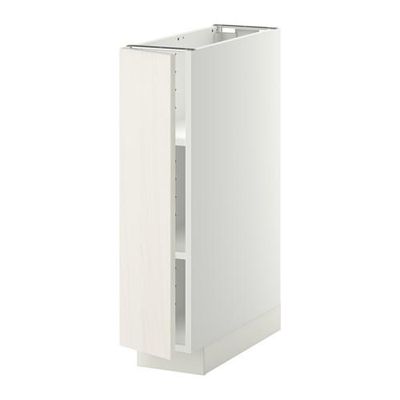 МЕТОД Напольный шкаф с полками - 20x60 см, Росдаль белый ясень, белый