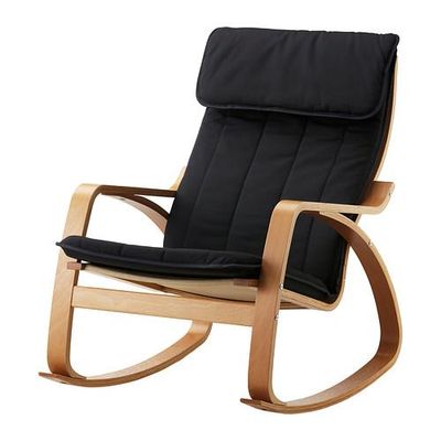 ПОЭНГ Кресло-качалка - Альме черный, буковый шпон ПОЭНГ Кресло-качалка - Альме черный, буковый шпон