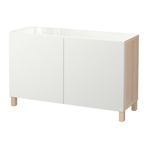 БЕСТО Комбинация для хранения с дверцами - под беленый дуб/Лаксвикен белый БЕСТО Комбинация для хранения с дверцами - под беленый дуб/Лаксвикен белый