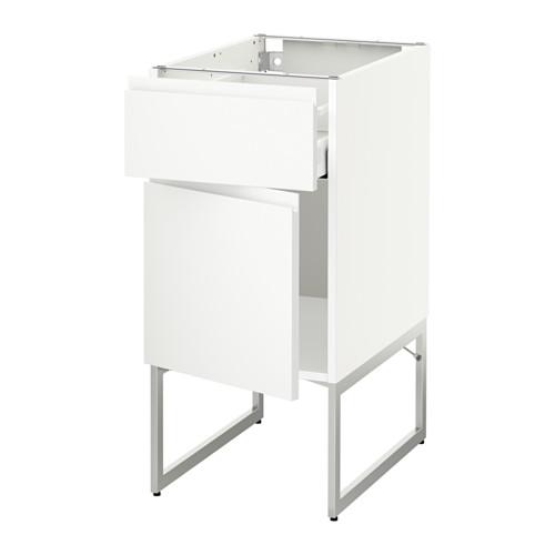 МЕТОД / МАКСИМЕРА Напольный шкаф с ящиком/дверью - белый, Воксторп белый, 40x60x60 см МЕТОД / МАКСИМЕРА Напольный шкаф с ящиком/дверью - белый, Воксторп белый, 40x60x60 см
