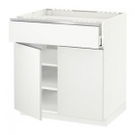 МЕТОД / МАКСИМЕРА Нплн шк д/врч пнл/ящ/плк/2дв - 80x60 см, Нодста белый/алюминий, белый МЕТОД / МАКСИМЕРА Нплн шк д/врч пнл/ящ/плк/2дв - 80x60 см, Нодста белый/алюминий, белый
