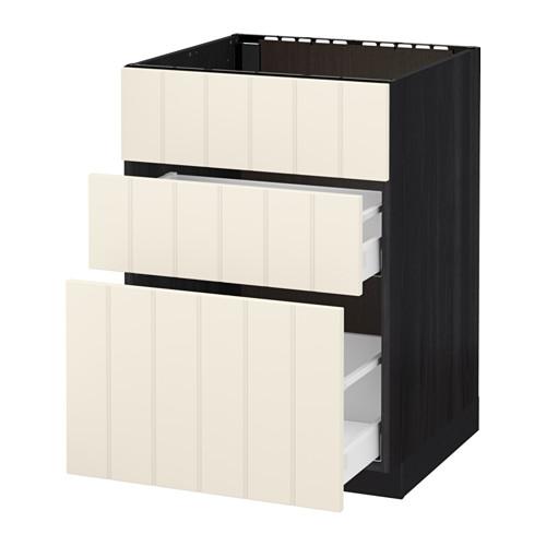 МЕТОД / МАКСИМЕРА Напольн шк п-мойку+3фрнт пнл/2ящ - под дерево черный, Хитарп белый с оттенком, 60x60 см МЕТОД / МАКСИМЕРА Напольн шк п-мойку+3фрнт пнл/2ящ - под дерево черный, Хитарп белый с оттенком, 60x60 см