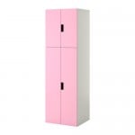 СТУВА Комбинация для хранения с дверцами - белый/розовый