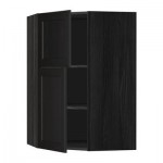 МЕТОД Угловой навесной шкаф+полки/2дверцы - Лаксарби черно-коричневый, под дерево черный МЕТОД Угловой навесной шкаф+полки/2дверцы - Лаксарби черно-коричневый, под дерево черный