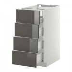 МЕТОД / ФОРВАРА Нплн шк 4фрнт/2нзк/3срд ящ - 40x60 см, Рингульт глянцевый серый, белый МЕТОД / ФОРВАРА Нплн шк 4фрнт/2нзк/3срд ящ - 40x60 см, Рингульт глянцевый серый, белый