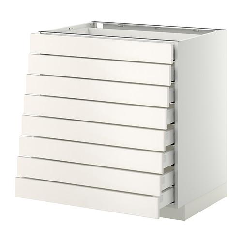 МЕТОД / МАКСИМЕРА Наполн шкаф 8 фронт/8 низк ящиков - белый, Веддинге белый, 80x60 см МЕТОД / МАКСИМЕРА Наполн шкаф 8 фронт/8 низк ящиков - белый, Веддинге белый, 80x60 см