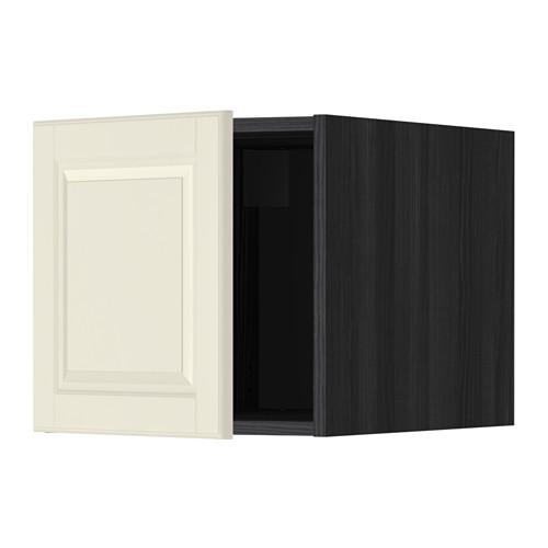 МЕТОД Верхний шкаф - под дерево черный, Будбин белый с оттенком