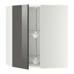 МЕТОД Угл нвсн шкф с вращающ секц - 68x80 см, Рингульт глянцевый серый, белый МЕТОД Угл нвсн шкф с вращающ секц - 68x80 см, Рингульт глянцевый серый, белый