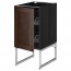 МЕТОД Напольный шкаф с проволочн ящиками - под дерево черный, Эдсерум под дерево коричневый, 40x60x60 см