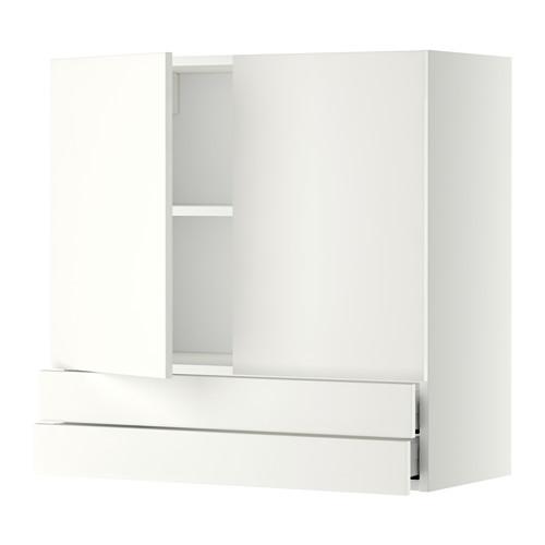 МЕТОД / МАКСИМЕРА Навесной шкаф/2дверцы/2ящика - белый, Хэггеби белый, 80x80 см МЕТОД / МАКСИМЕРА Навесной шкаф/2дверцы/2ящика - белый, Хэггеби белый, 80x80 см