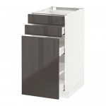 МЕТОД / МАКСИМЕРА Нплн шк с вдв мдл/2 фрнт - 40x60 см, Рингульт глянцевый серый, белый