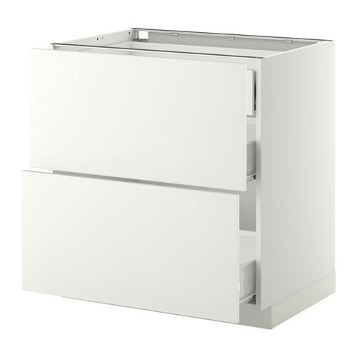 МЕТОД / ФОРВАРА Наполн шк 2 фрнт/3 средн ящ - белый, Хэггеби белый, 80x60 см