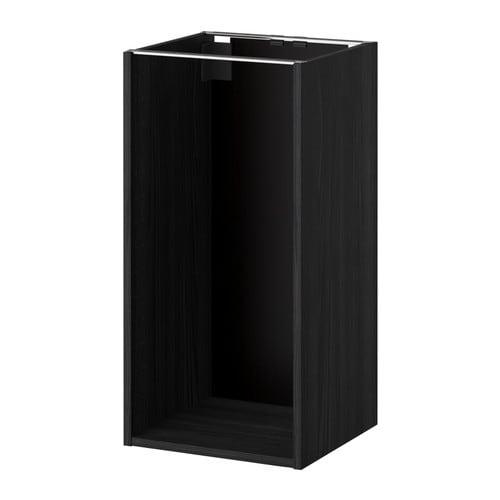 МЕТОД Каркас напольного шкафа - под дерево черный, 40x37x80 см