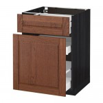 МЕТОД / МАКСИМЕРА Напольн шкаф/выдвижн секц/ящик - под дерево черный, Филипстад коричневый, 60x60 см МЕТОД / МАКСИМЕРА Напольн шкаф/выдвижн секц/ящик - под дерево черный, Филипстад коричневый, 60x60 см