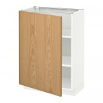 МЕТОД Напольный шкаф с полками - белый, Экестад дуб, 60x37 см МЕТОД Напольный шкаф с полками - белый, Экестад дуб, 60x37 см