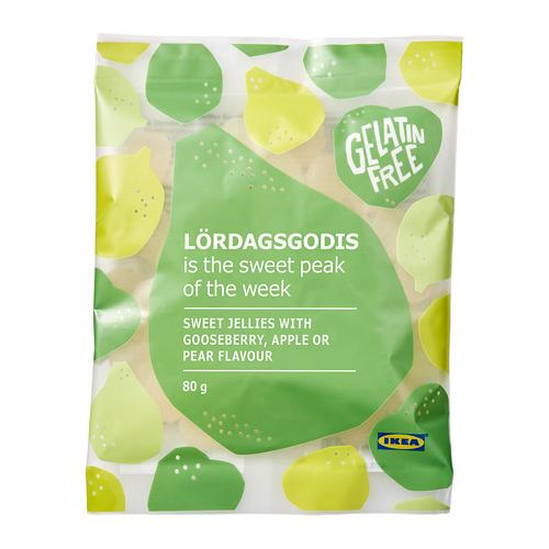 LÖRDAGSGODIS мармелад со вкусом крыжовника, яблока, груши