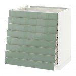 МЕТОД / ФОРВАРА Наполн шкаф 8 фронт/8 низк ящиков - белый, Калларп глянцевый светло-зеленый, 80x60 см МЕТОД / ФОРВАРА Наполн шкаф 8 фронт/8 низк ящиков - белый, Калларп глянцевый светло-зеленый, 80x60 см