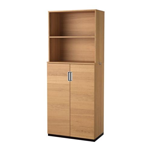 ГАЛАНТ Комбинация для хранения с дверцами - дубовый шпон