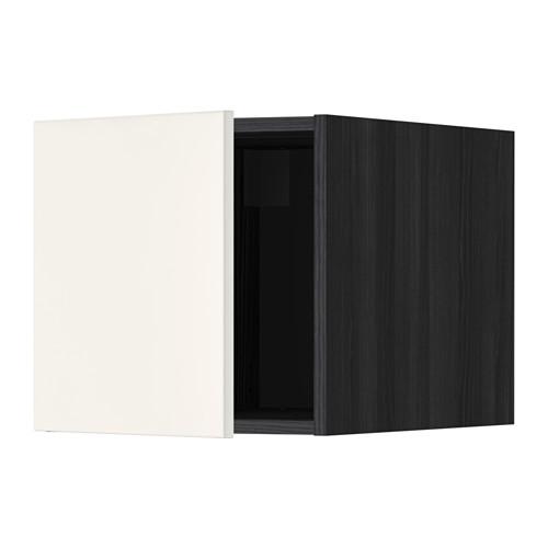 МЕТОД Верхний шкаф - под дерево черный, Веддинге белый МЕТОД Верхний шкаф - под дерево черный, Веддинге белый