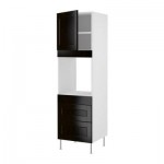 ФАКТУМ Высок шкаф для дух с дверью/3 ящ - Рамшё черно-коричневый ФАКТУМ Высок шкаф для дух с дверью/3 ящ - Рамшё черно-коричневый