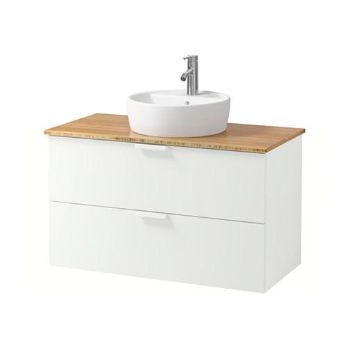 GODMORGON / TOLKEN / TORNVIKEN Cabinet-sink countertop45 / sink-bamboo, white (191.849.09) - reviews, price, where to buy