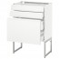 МЕТОД / МАКСИМЕРА Напольн шкаф 3фронт пнл/2низ/2ср ящ - белый, Воксторп белый, 60x37x60 см