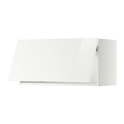 МЕТОД Горизонтальный навесной шкаф - белый, Рингульт глянцевый белый, 80x40 см
