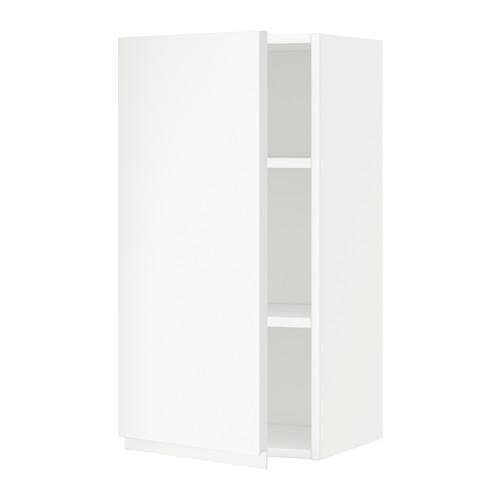 METOD шкаф навесной с полкой белый/Воксторп матовый белый 40x80 см