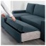 ВИЛАСУНД Диван-кровать с козеткой - Хилларед темно-синий