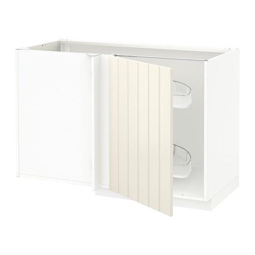 МЕТОД Угловой напол шкаф с выдвижн секц - белый, Хитарп белый с оттенком МЕТОД Угловой напол шкаф с выдвижн секц - белый, Хитарп белый с оттенком
