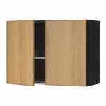 МЕТОД Навесной шкаф с посуд суш/2 дврц - под дерево черный, Экестад дуб, 80x60 см МЕТОД Навесной шкаф с посуд суш/2 дврц - под дерево черный, Экестад дуб, 80x60 см