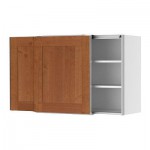 ФАКТУМ Навесной шкаф с рздвжн дверц - Эдель классический коричневый, 120x92 см