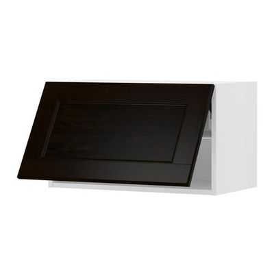 ФАКТУМ Горизонтальный навесной шкаф - Рамшё черно-коричневый, 92x40 см