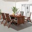 ÄPPLARÖ стол с откидными полами, садовый коричневая морилка