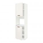 МЕТОД Высок шкаф д/духовки/2дверцы/полки - 60x60x220 см, Мэрста белый, белый МЕТОД Высок шкаф д/духовки/2дверцы/полки - 60x60x220 см, Мэрста белый, белый