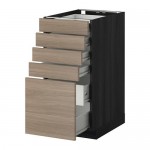 МЕТОД / ФОРВАРА Нплн шк 5фронт/4нзк/2срд ящ - под дерево черный, Брокхульт под грецкий орех светло-серый, 40x60 см МЕТОД / ФОРВАРА Нплн шк 5фронт/4нзк/2срд ящ - под дерево черный, Брокхульт под грецкий орех светло-серый, 40x60 см