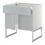 МЕТОД / ФОРВАРА Напол шкаф/полки/ящик/2двери - Веддинге серый, белый МЕТОД / ФОРВАРА Напол шкаф/полки/ящик/2двери - Веддинге серый, белый