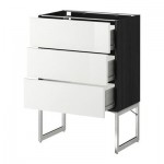 МЕТОД / ФОРВАРА Нплн шк 3 фрнт/3 средн ящика - 60x37x60 см, Рингульт глянцевый белый, под дерево черный МЕТОД / ФОРВАРА Нплн шк 3 фрнт/3 средн ящика - 60x37x60 см, Рингульт глянцевый белый, под дерево черный