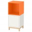 ЭКЕТ Комбинация шкафов с ножками - белый/оранжевый