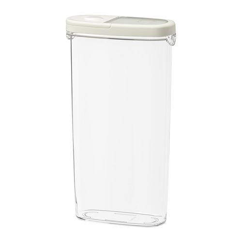 IKEA 365+ контейнер+крышка д/сухих продуктов прозрачный/белый 8x30 cm