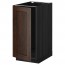 МЕТОД Наполный шкаф д/мойки/мусорн конт - под дерево черный, Эдсерум под дерево коричневый