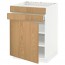 МЕТОД / МАКСИМЕРА Нап шк д/вар панели/дв/2фасада/1ящ - белый, Экестад дуб