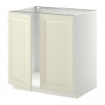 МЕТОД Напольн шкаф д раковины+2 двери - белый, Будбин белый с оттенком, 80x60 см