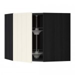 МЕТОД Угл нвсн шкф с вращающ секц - под дерево черный, Хитарп белый с оттенком, 68x60 см МЕТОД Угл нвсн шкф с вращающ секц - под дерево черный, Хитарп белый с оттенком, 68x60 см