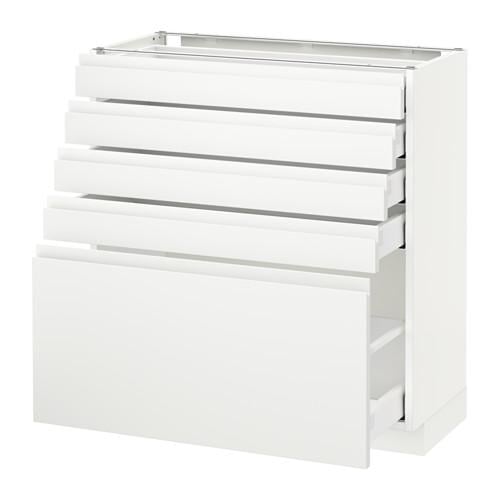 METOD/MAXIMERA напольный шкаф с 5 ящиками цвет алюминия