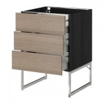 МЕТОД / МАКСИМЕРА Нплн шк 3 фрнт/3 средн ящика - 60x60x60 см, Брокхульт под грецкий орех светло-серый, под дерево черный МЕТОД / МАКСИМЕРА Нплн шк 3 фрнт/3 средн ящика - 60x60x60 см, Брокхульт под грецкий орех светло-серый, под дерево черный