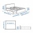 MALM каркас кровати+2 кроватных ящика дубовый шпон, беленый/Лурой 180x200 cm