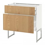 МЕТОД / МАКСИМЕРА Напольн шкаф 2фронт пнл/2низ/1вс ящ - белый, Экестад дуб, 80x37x60 см МЕТОД / МАКСИМЕРА Напольн шкаф 2фронт пнл/2низ/1вс ящ - белый, Экестад дуб, 80x37x60 см