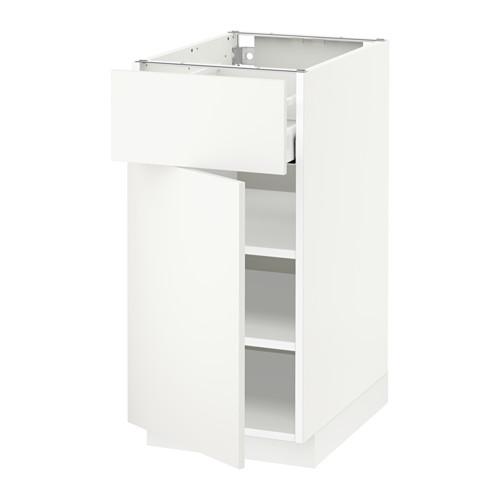 МЕТОД / МАКСИМЕРА Напольный шкаф с ящиком/дверью - белый, Хэггеби белый, 40x60 см