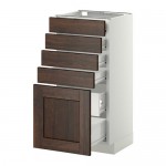 МЕТОД / ФОРВАРА Нплн шк 5фронт/4нзк/2срд ящ - белый, Эдсерум под дерево коричневый, 40x37 см МЕТОД / ФОРВАРА Нплн шк 5фронт/4нзк/2срд ящ - белый, Эдсерум под дерево коричневый, 40x37 см